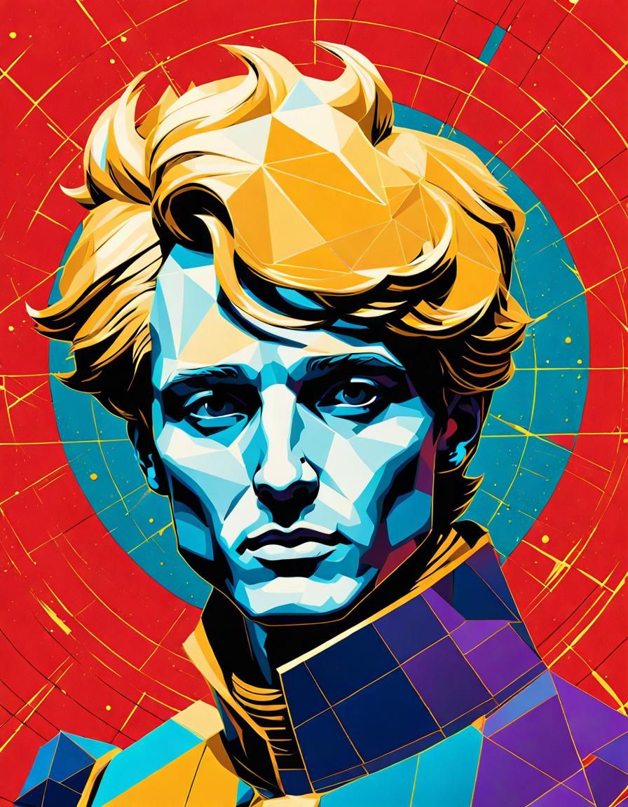 Geometric Little Prince Pop Art Sculpture