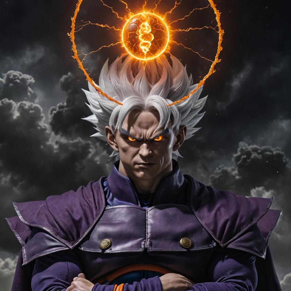 Menacing Dragon Ball Z Villain in Photorealistic Style
