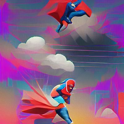 Dynamic Digital Illustration of a Superhero