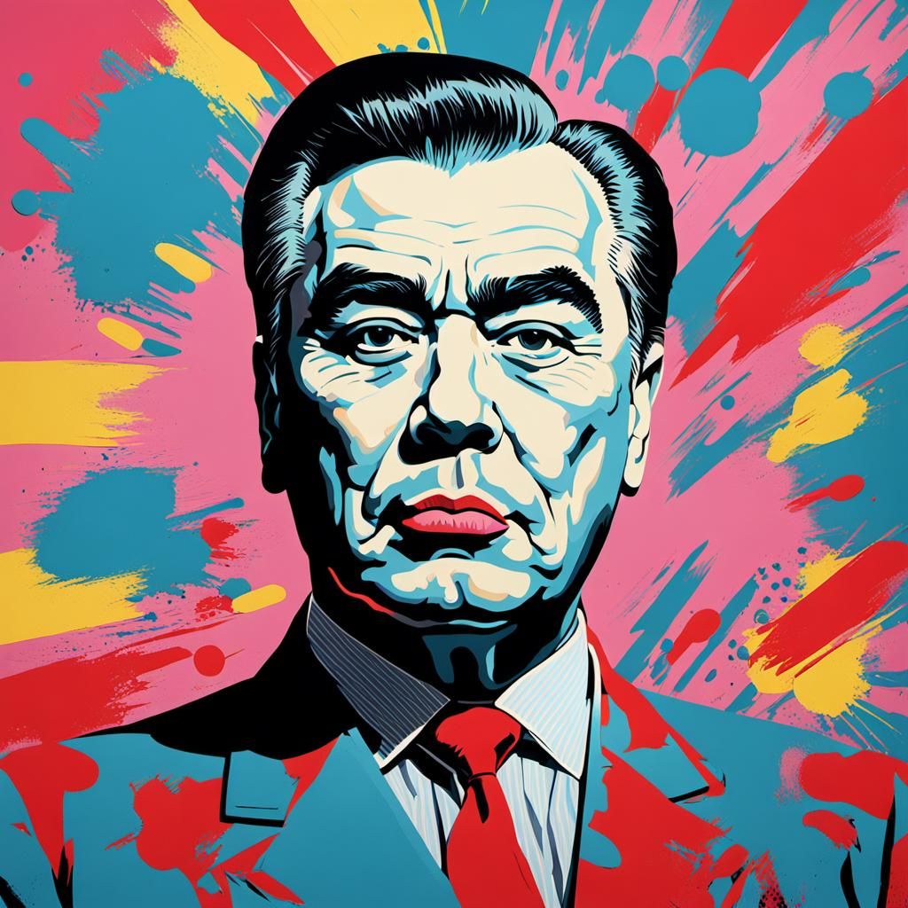 Pop art: Brezhnev with lipstick