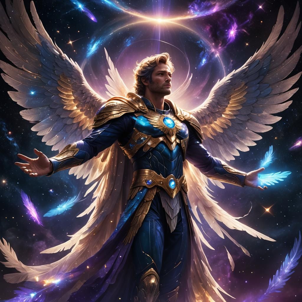 Seraph Floats in Outer Space: Digital Art