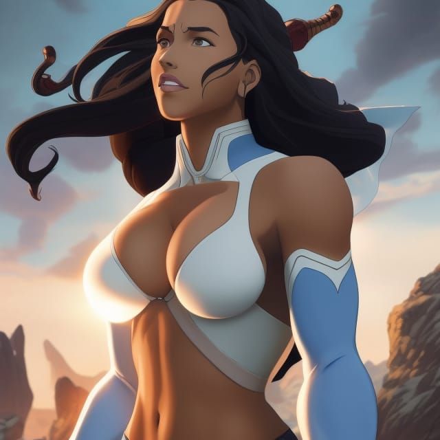 Hyperdetailed Dark Fantasy Avatar Korra Concept Art