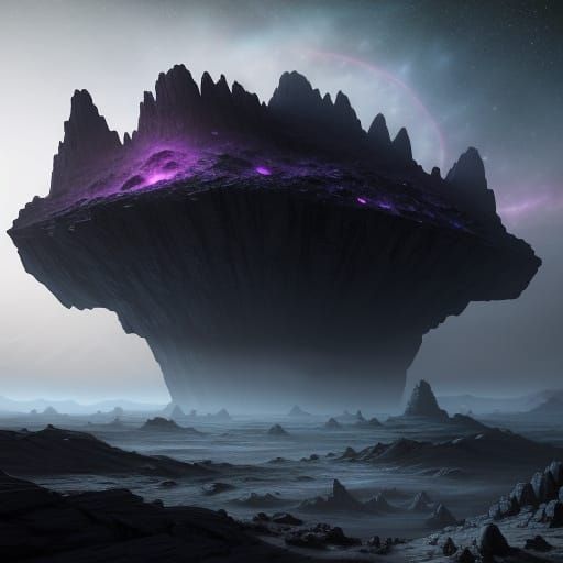 Desolate Planet Orbiting Distant Star in Sci-Fi Concept Art