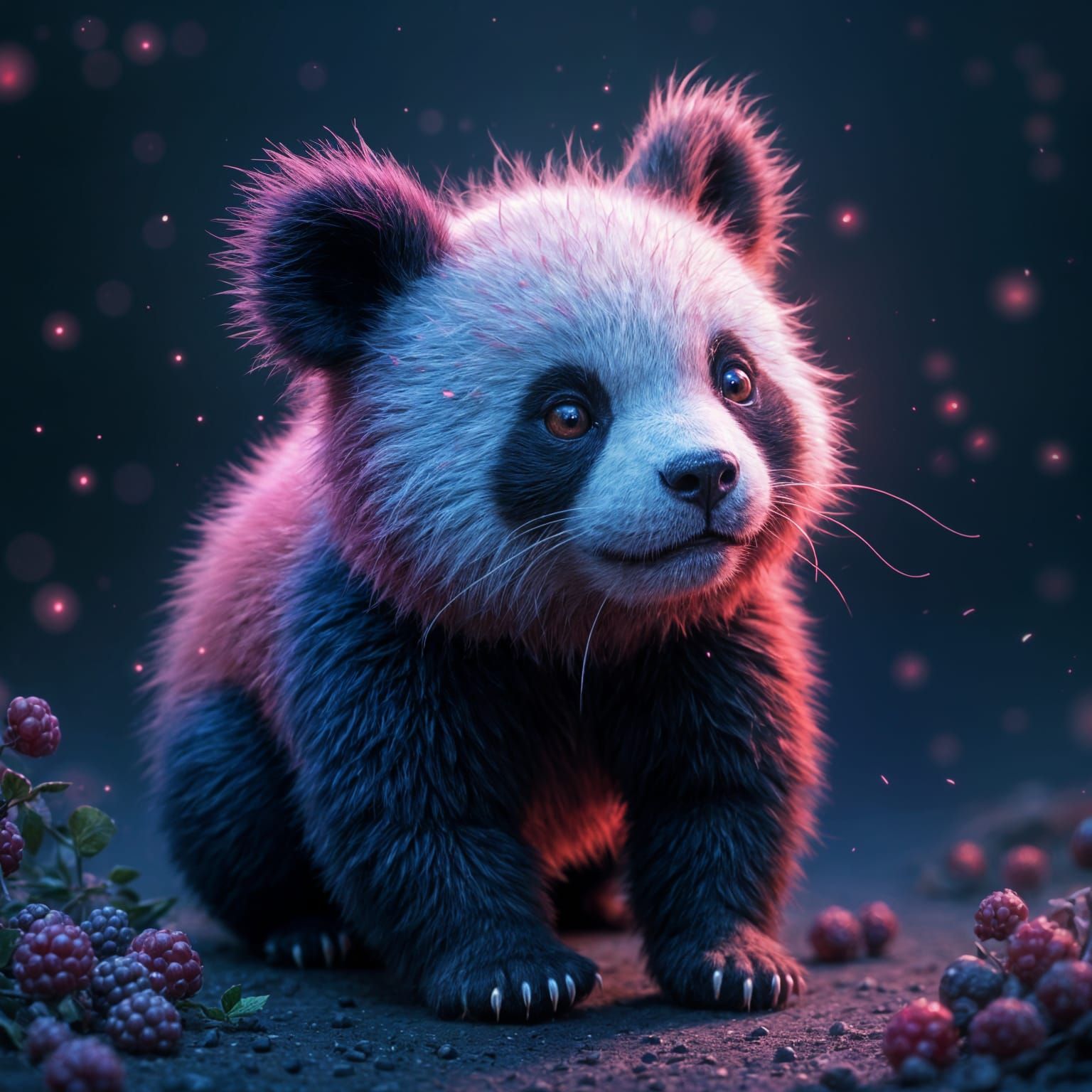 Fantastical Panda Raspberry Hybrid in Splendid Colors