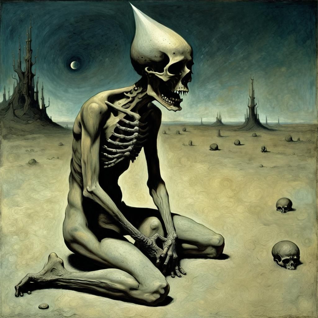 Desert Plateau: A Surreal Cosmic Horror Vision