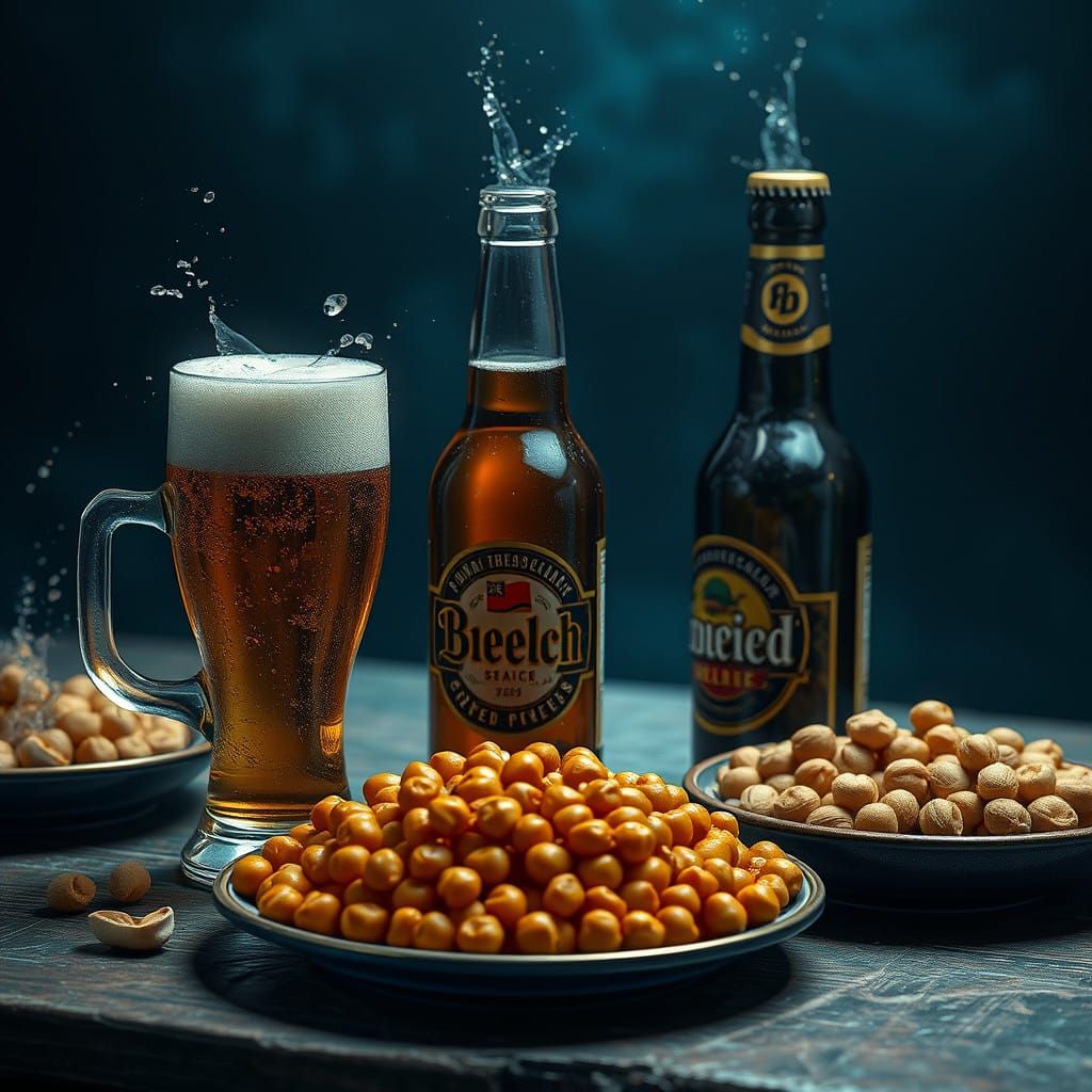 Fantastical Beer Tavern Scene in Vibrant Colors