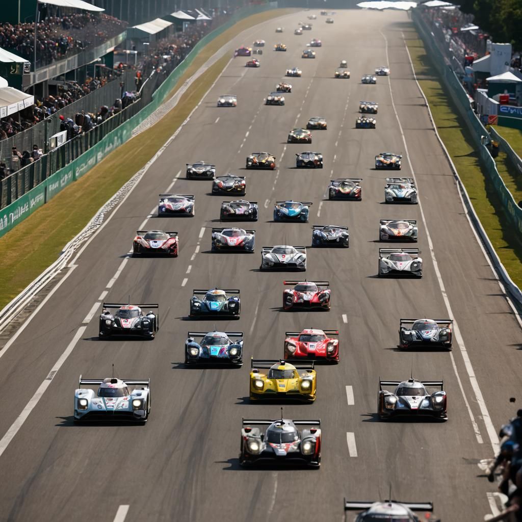 24 Hours of Le Mans Race Start Photo
