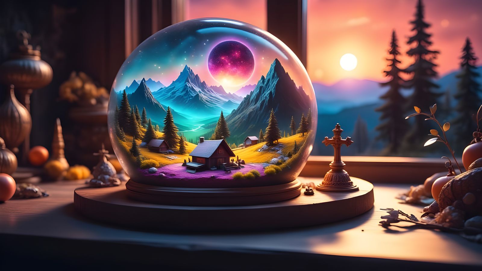 Fantasy World in a Glass Ball