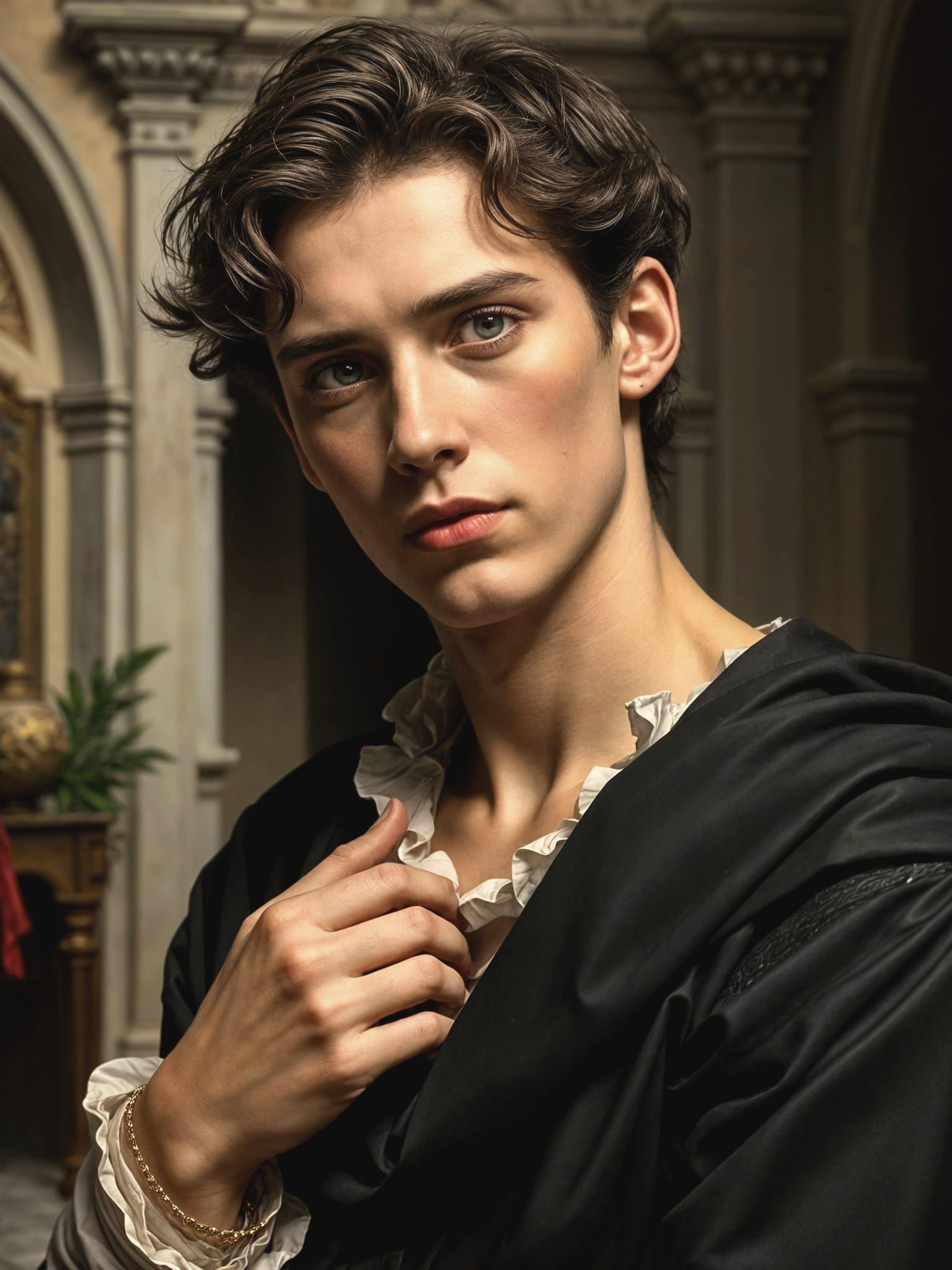 Elegant Renaissance Prince Discovers Hidden Power