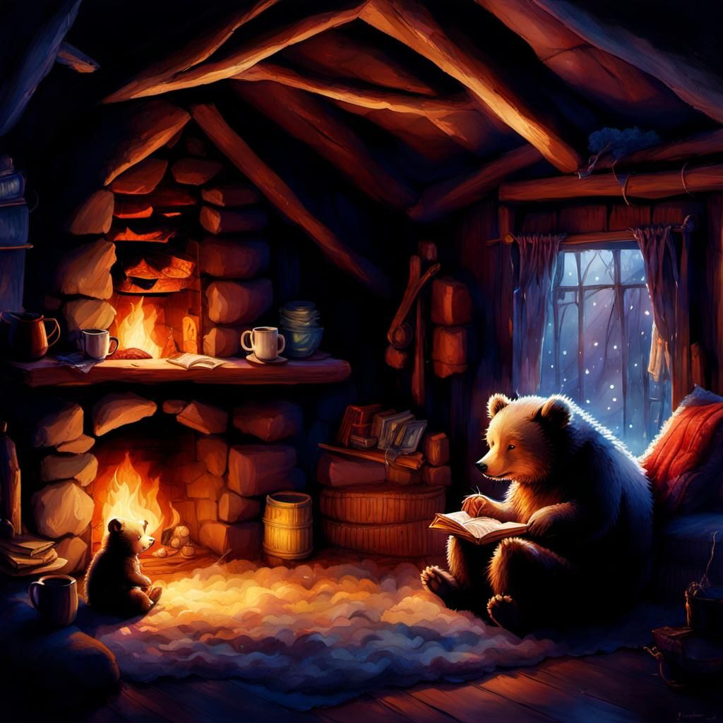 Cozy Fireplace Reading