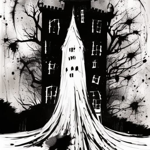 Ghostly Castle Speedpaint in Horror Style