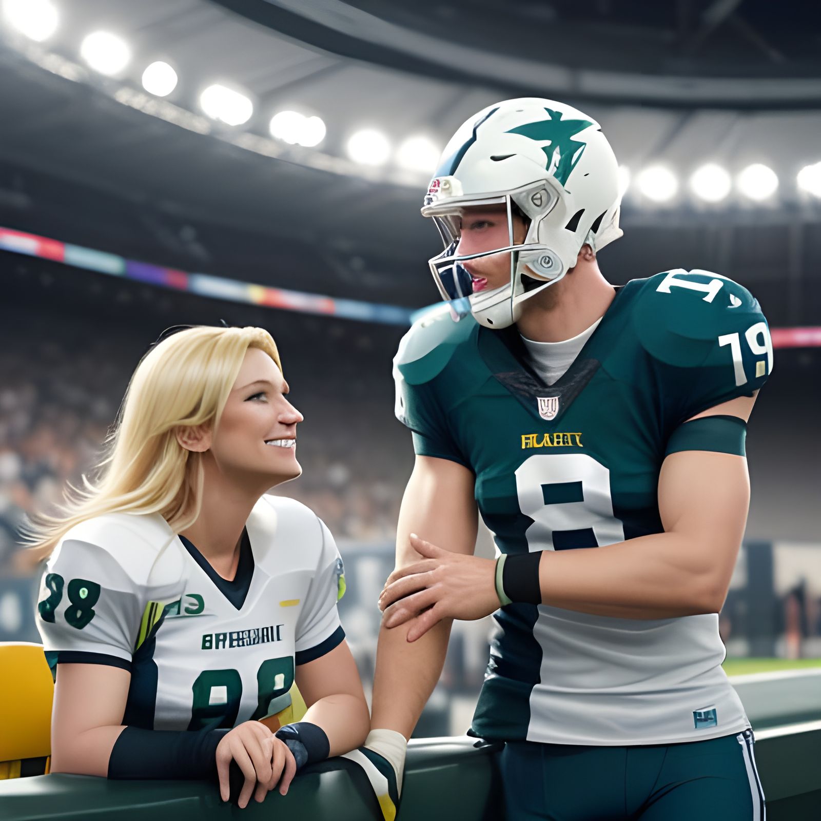 Football Star Connects with Fans on Game Day