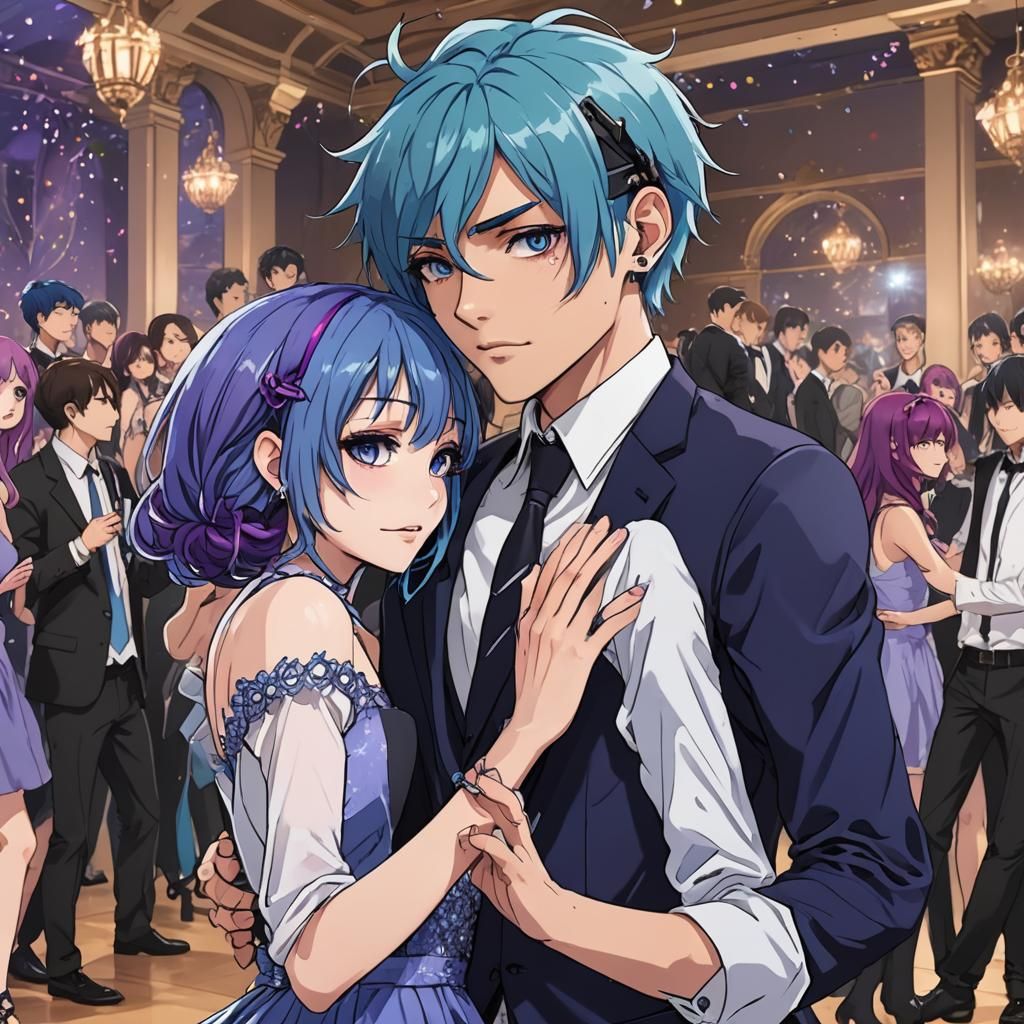 Anime Girl Dancing with Bully at Prom
