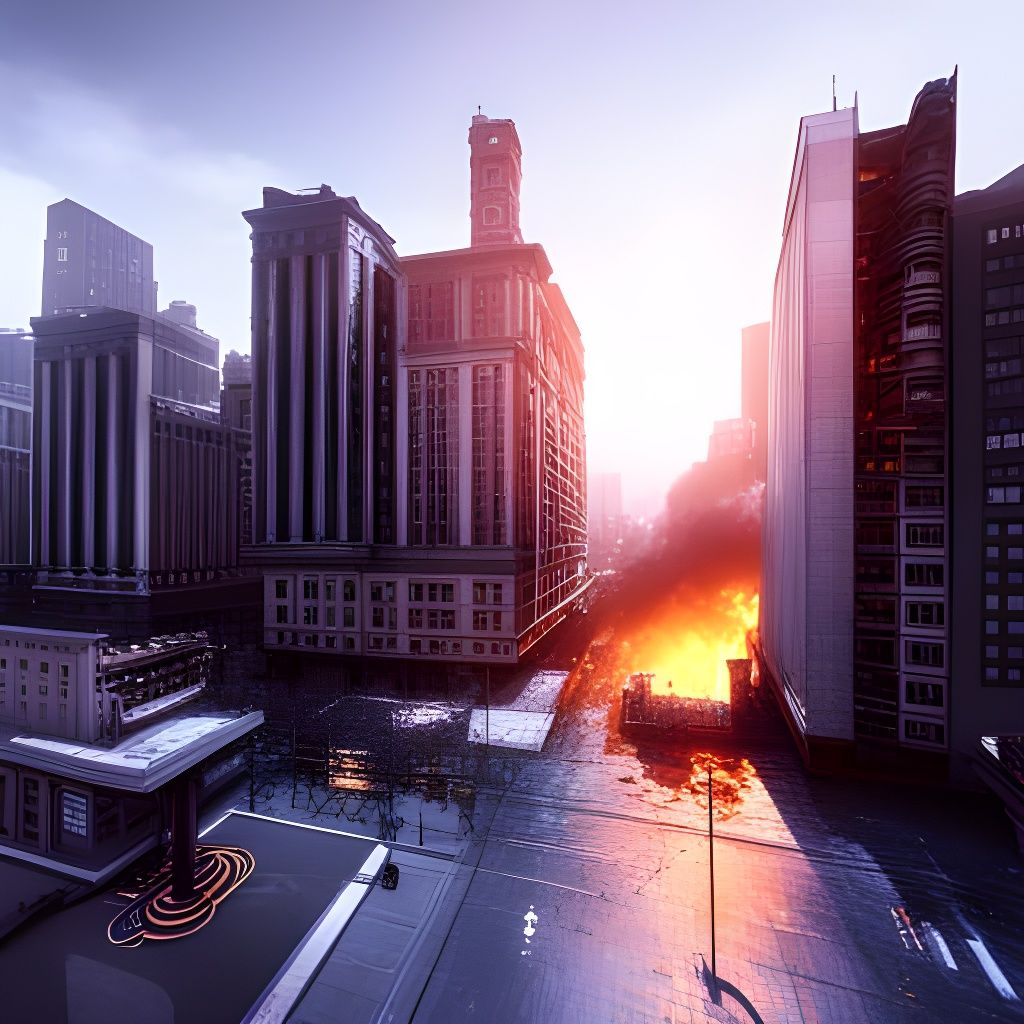 City Ablaze: 90's Cinematic Destruction