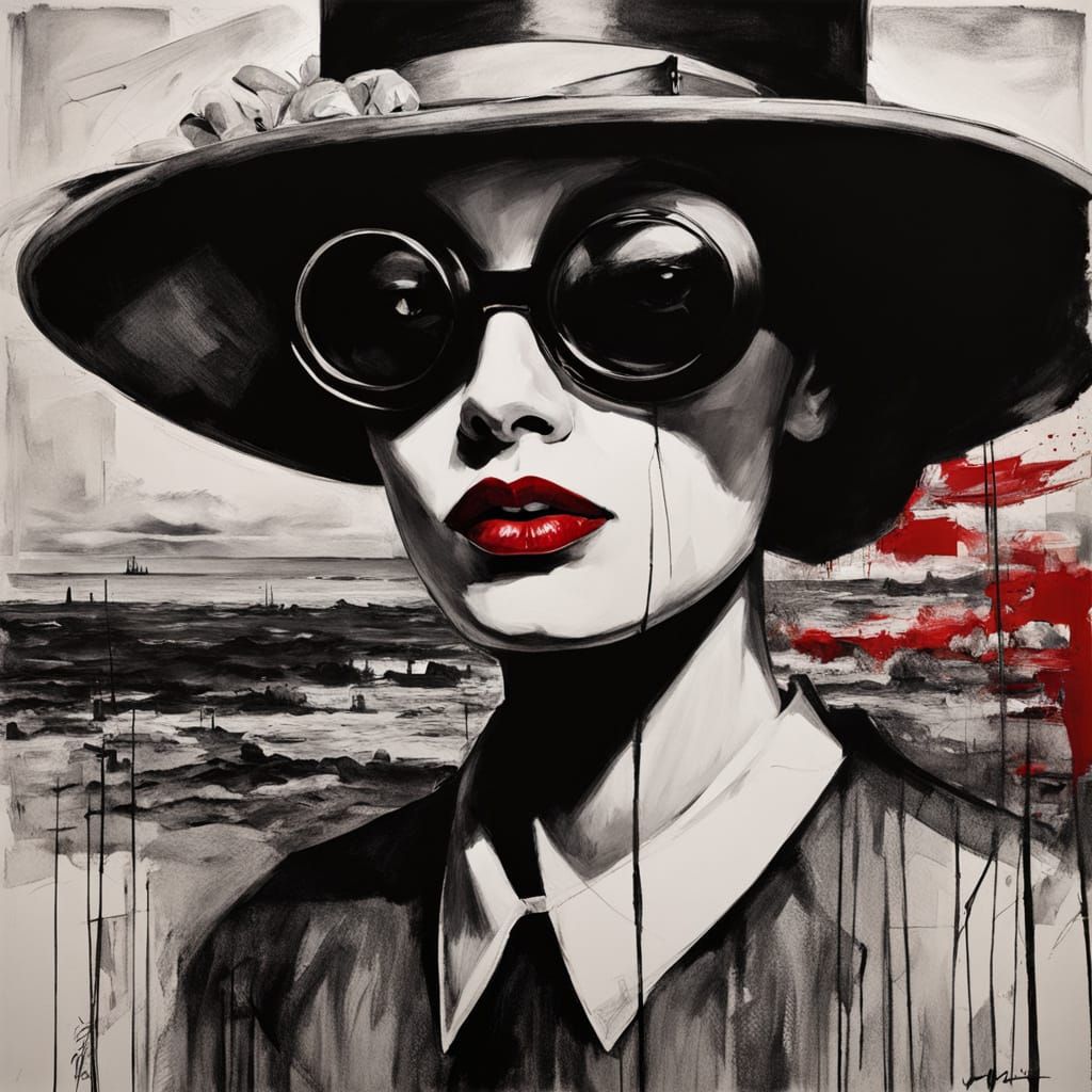 Luxurious Secrets: A Moody Charcoal Portrait