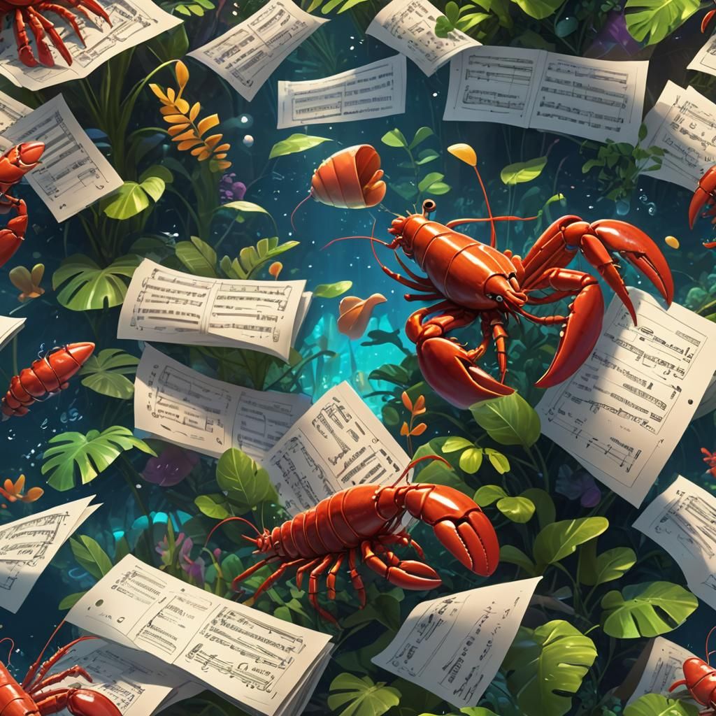 Sebastian the Lobster in Underwater City, 3D Animation