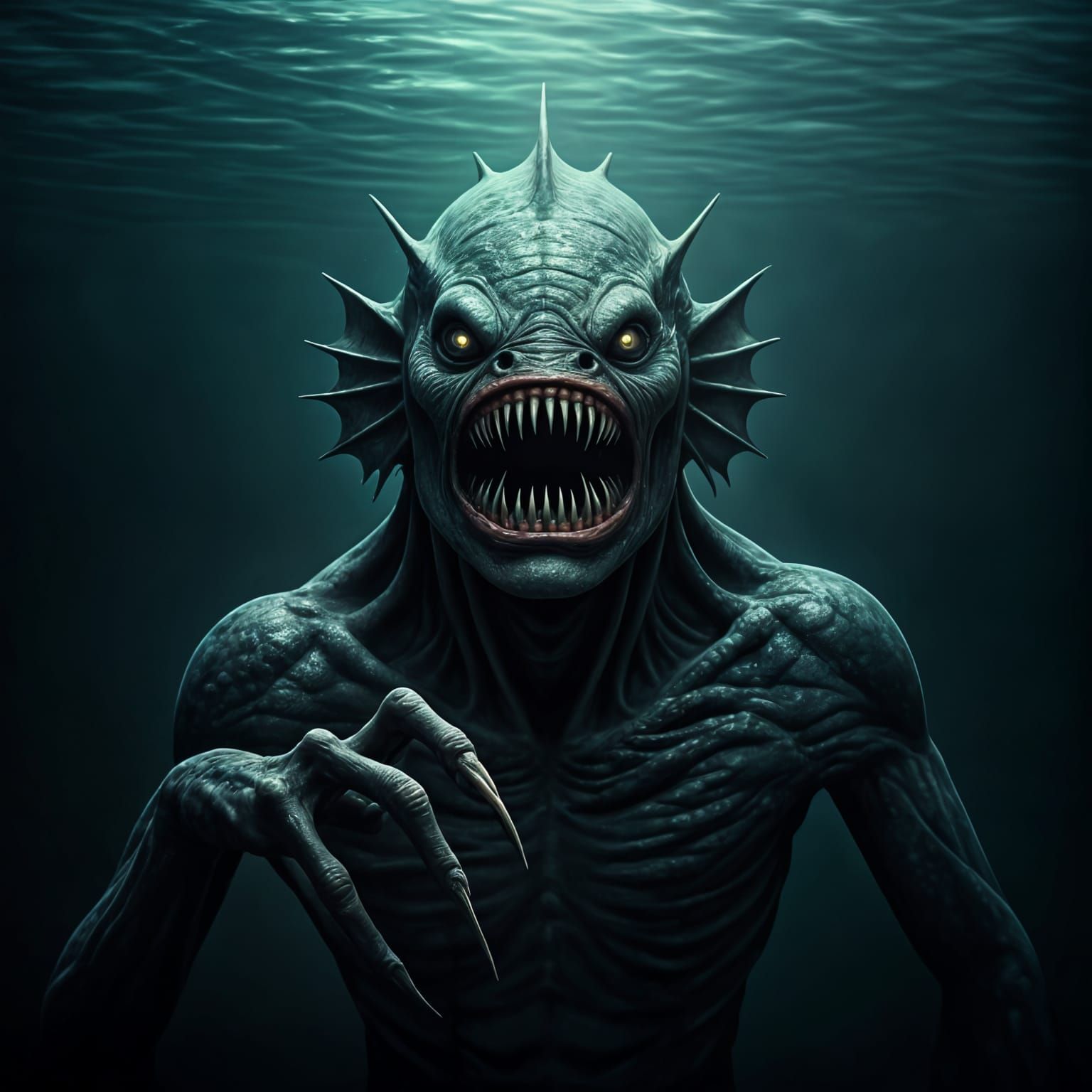 Eerie Deep Sea Creature: A Lovecraftian Horror