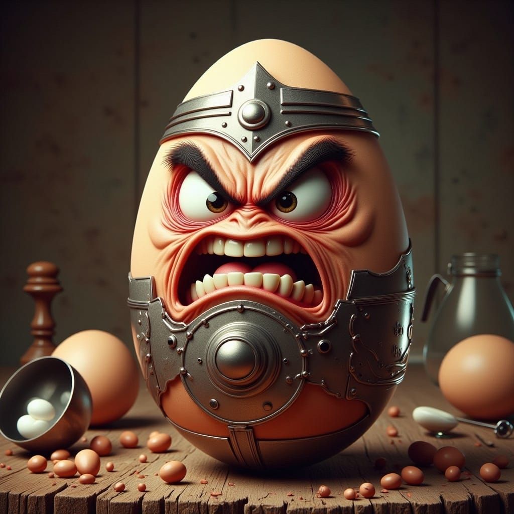 Angry Egg Roman Soldier Character