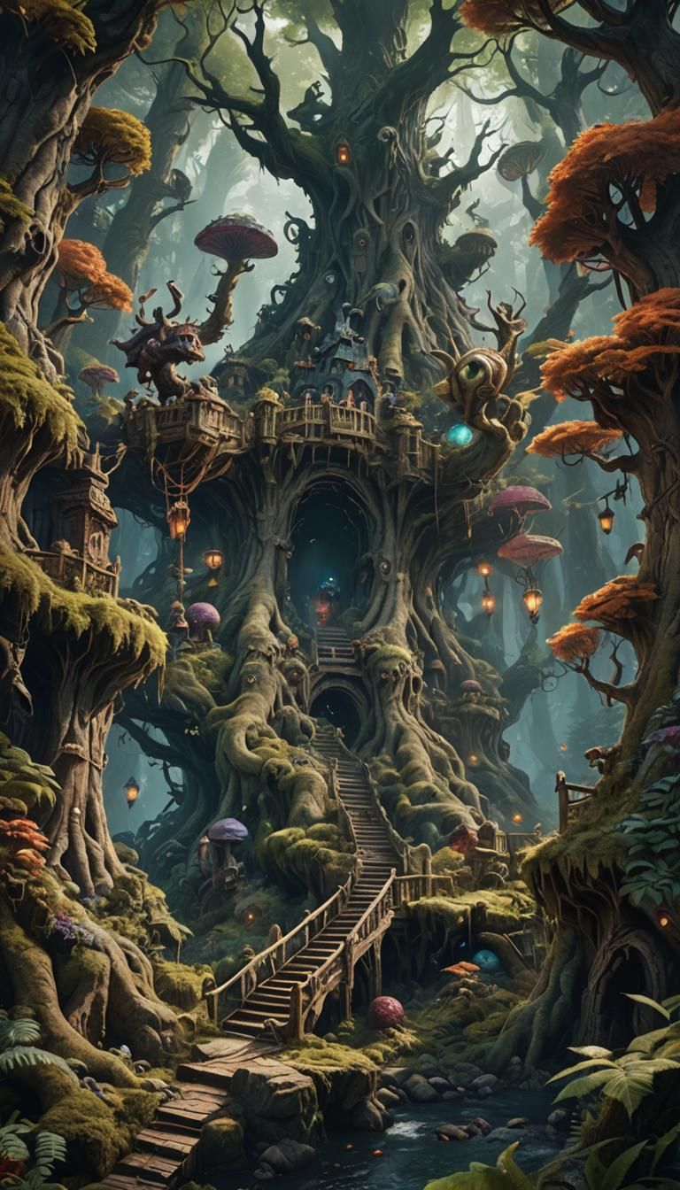 Adventure in the Monster Forest: Fantasy Concept Art