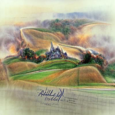 Rolling Hills Castle: Matte Painting Sketch