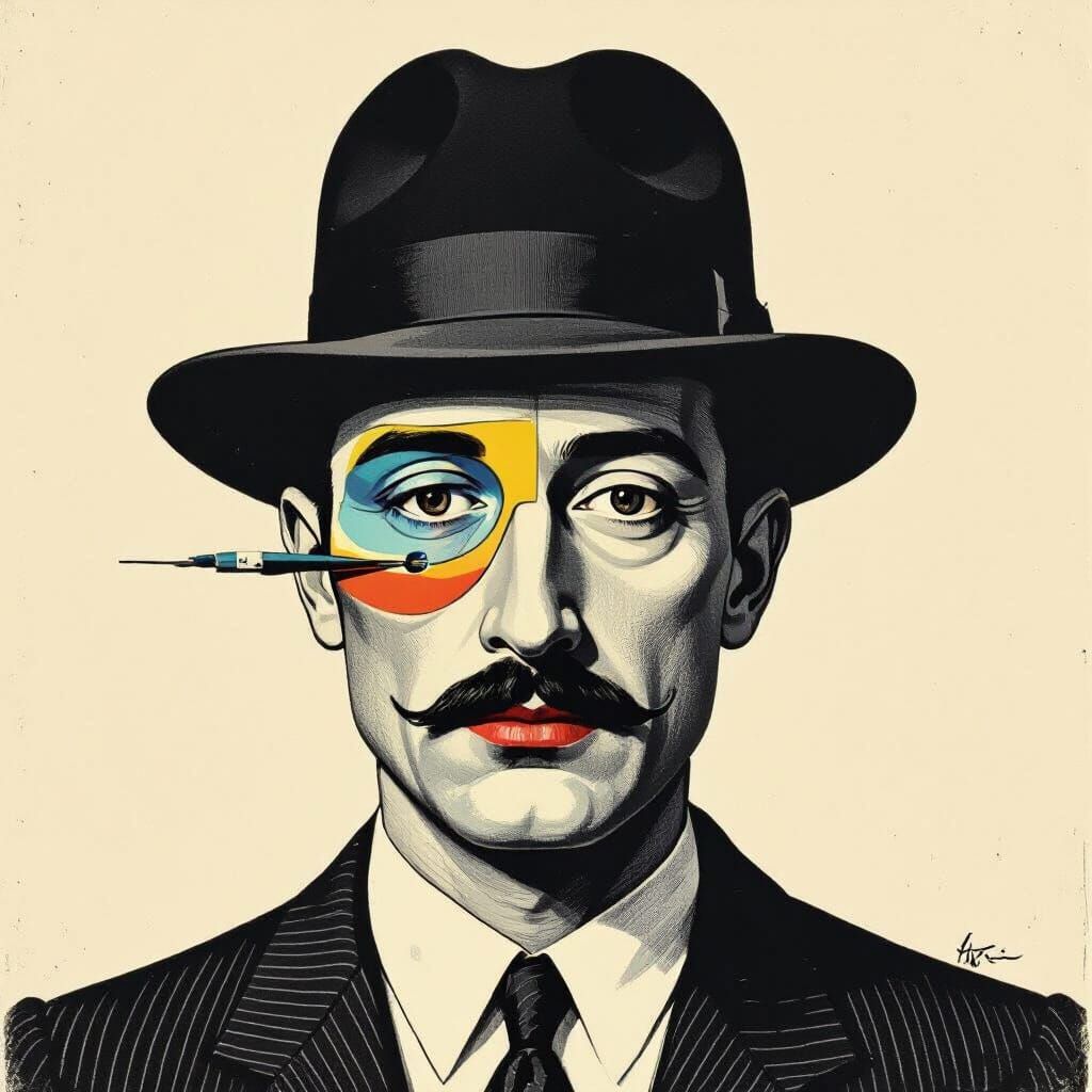 Surreal Dreamlike Artwork with Visible Brushstrokes