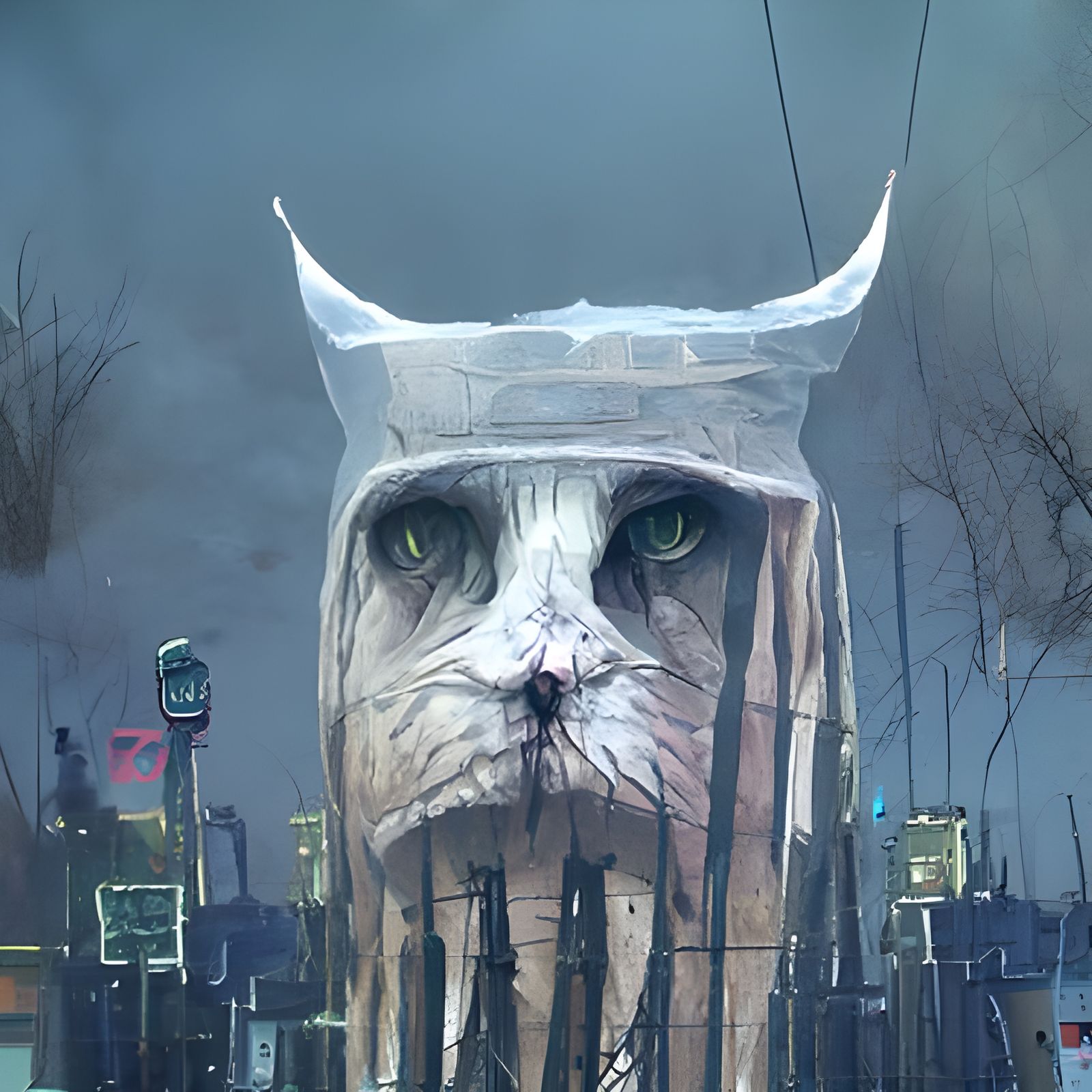 Queen Cat in Dieselpunk Gothic Market