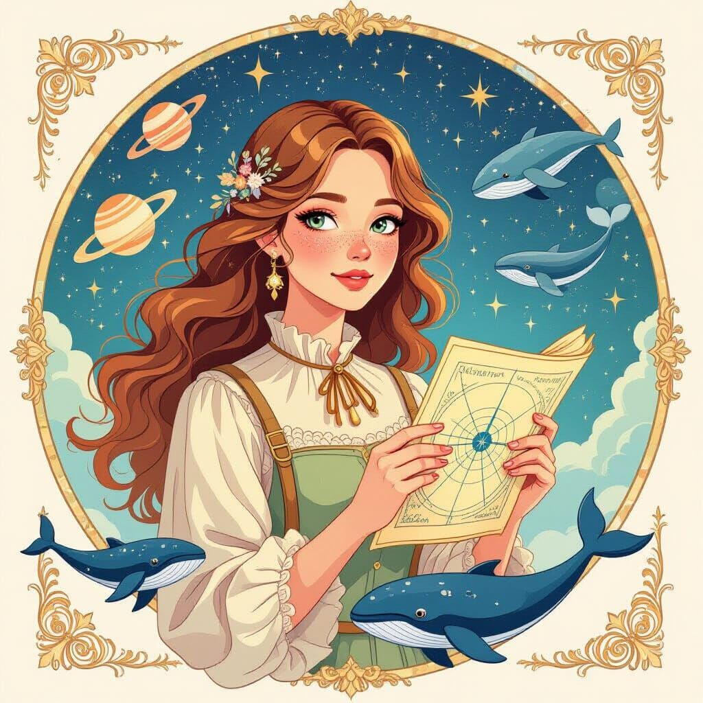 Celestial Cartographer's Watercolor Galaxy Chart