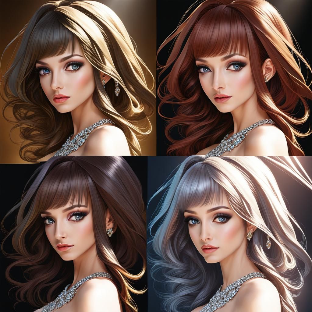 Beautiful Spanish Woman Portrait in Hyperrealism