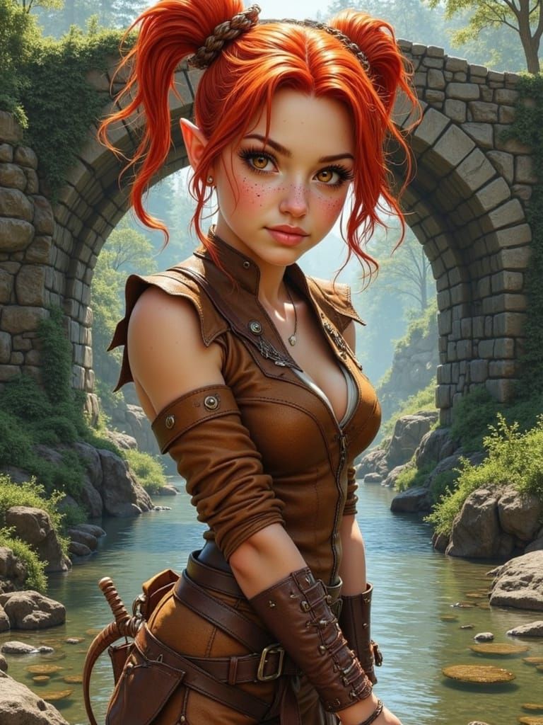 Enchanting Halfling Thief Basks in Whimsical Mischief