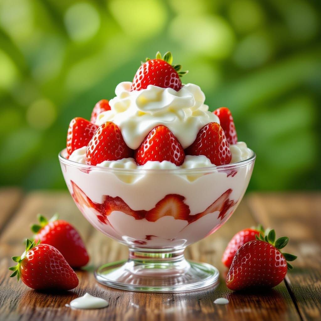 Korean Strawberry Bingsu: Ultra-Realistic Food Photography