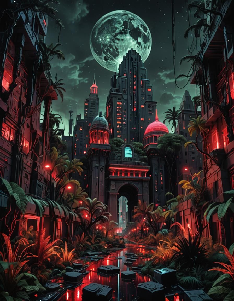 Surreal Metropolis of Ancient Wonders and Lost Technology