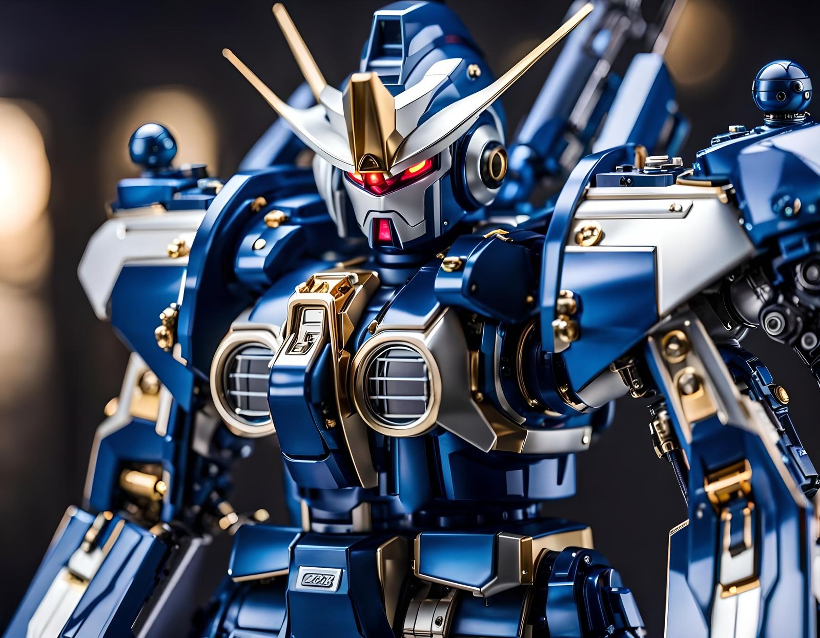 Luxurious Miniature Android Robot Macro Photography