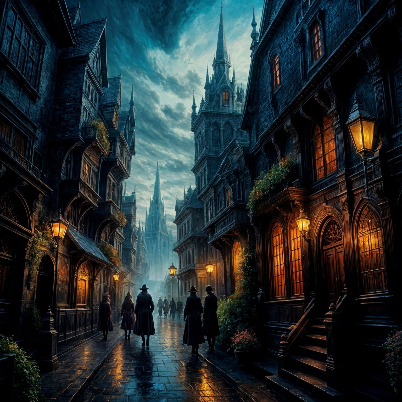 Eldritch Impressionism: Detailed Matte Painting in Acrylic