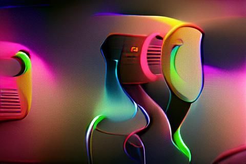 Retro Dynamic Design with Neon Lighting