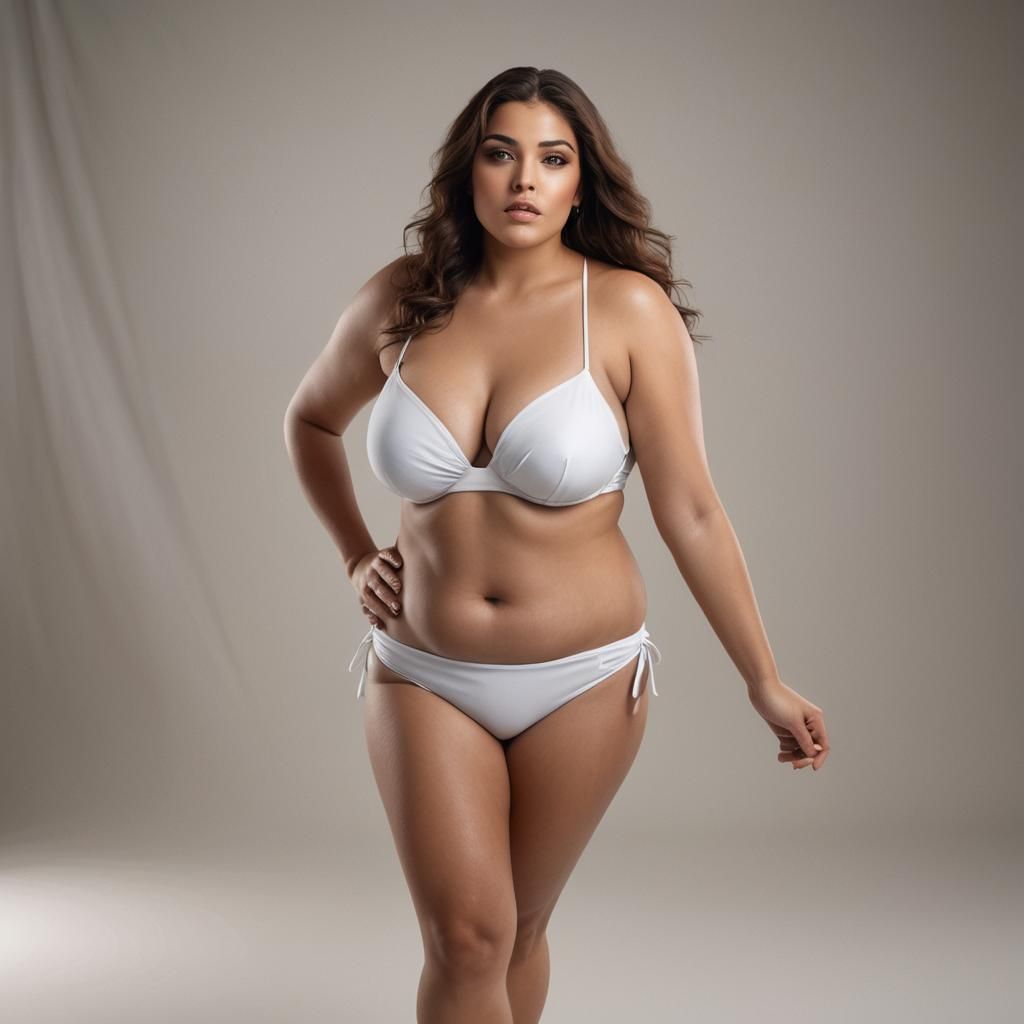 Bold Woman in Bikini: High-Fashion Portrait