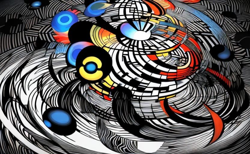 Kaleidoscopic Graphic Score in Fauvist Expressionism