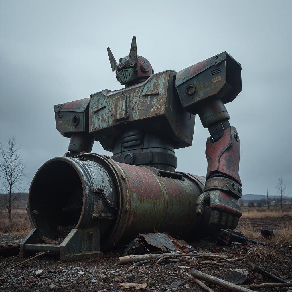 Forgotten Mazinger Wreck in Ruins