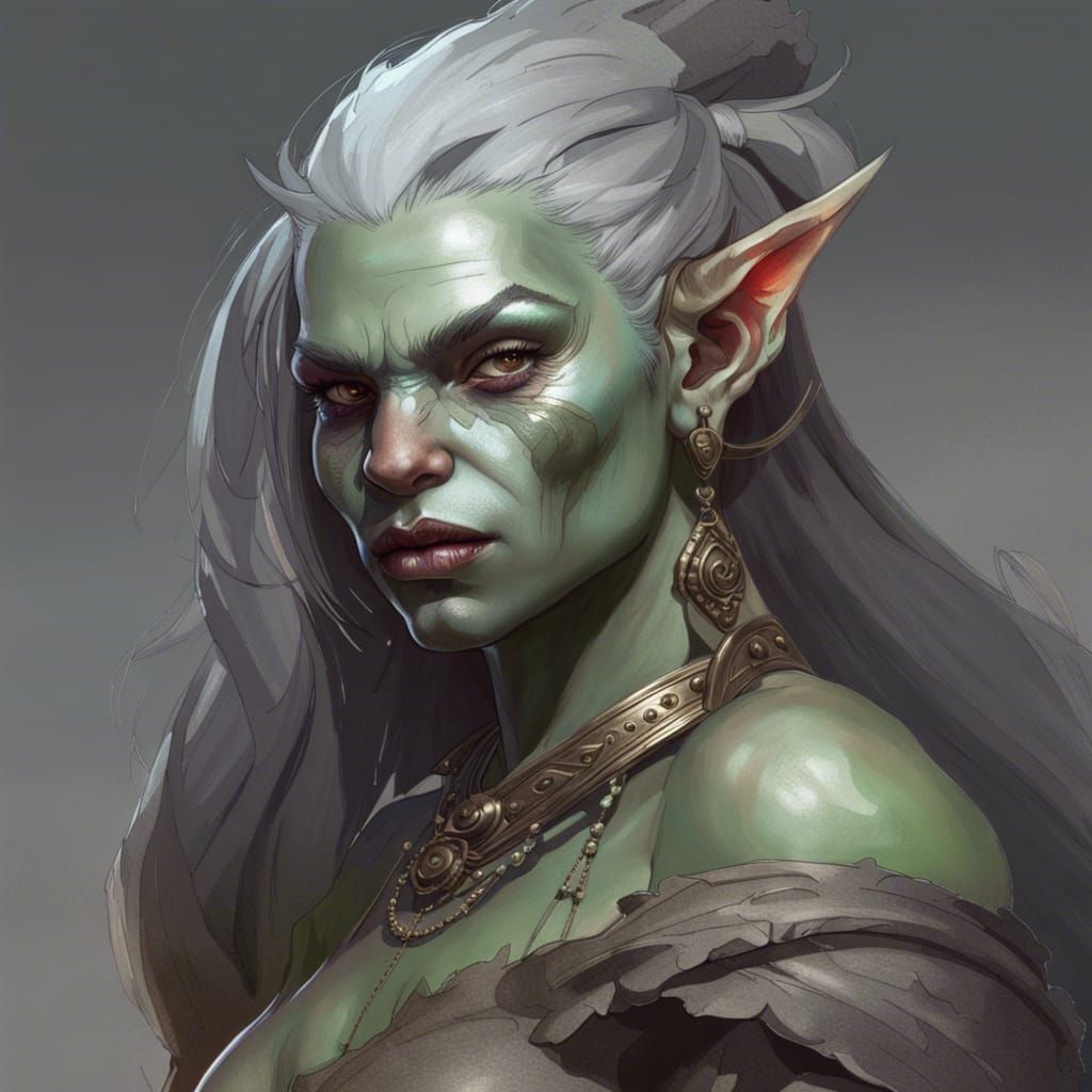 Hyperdetailed Orc Woman Portrait in Unreal Engine 5