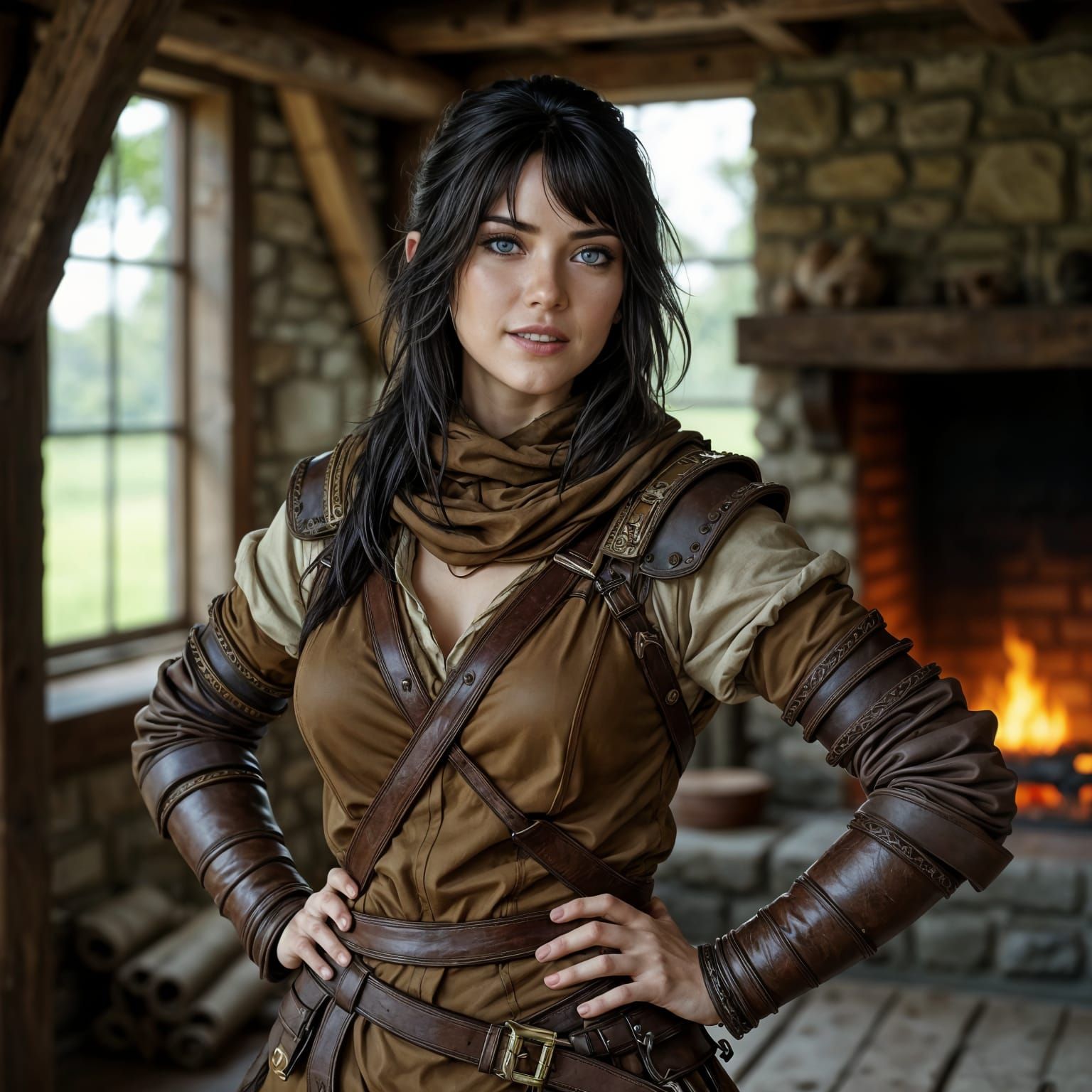 Fit Warrior Woman Ready for Adventure