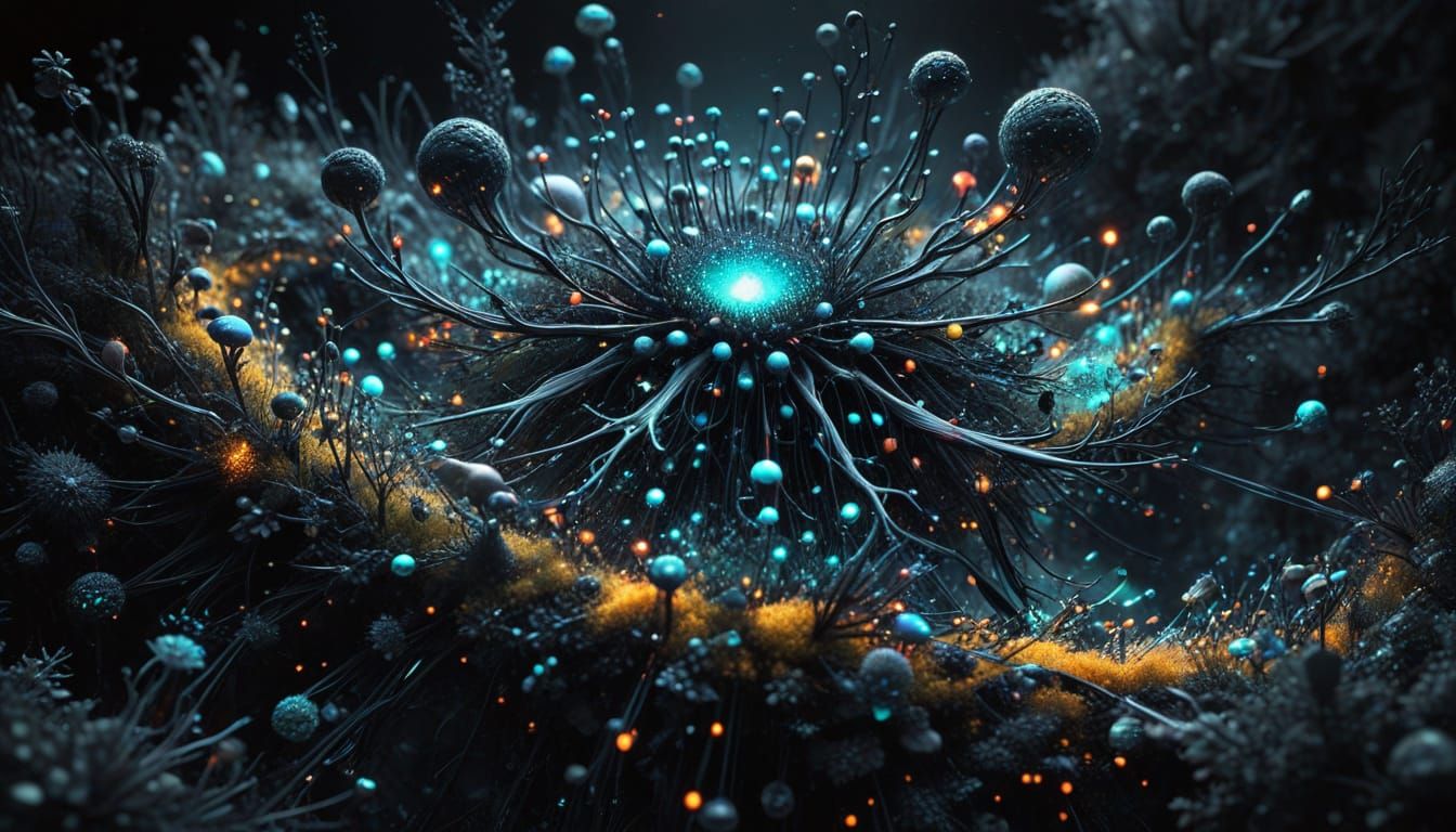 Microscopic World: Futuristic Hyper-Realistic Digital Art