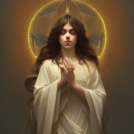 Christ Jesus Divine Union Portrait in 8k