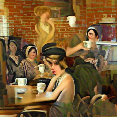 1920s Women at a Coffee Shop