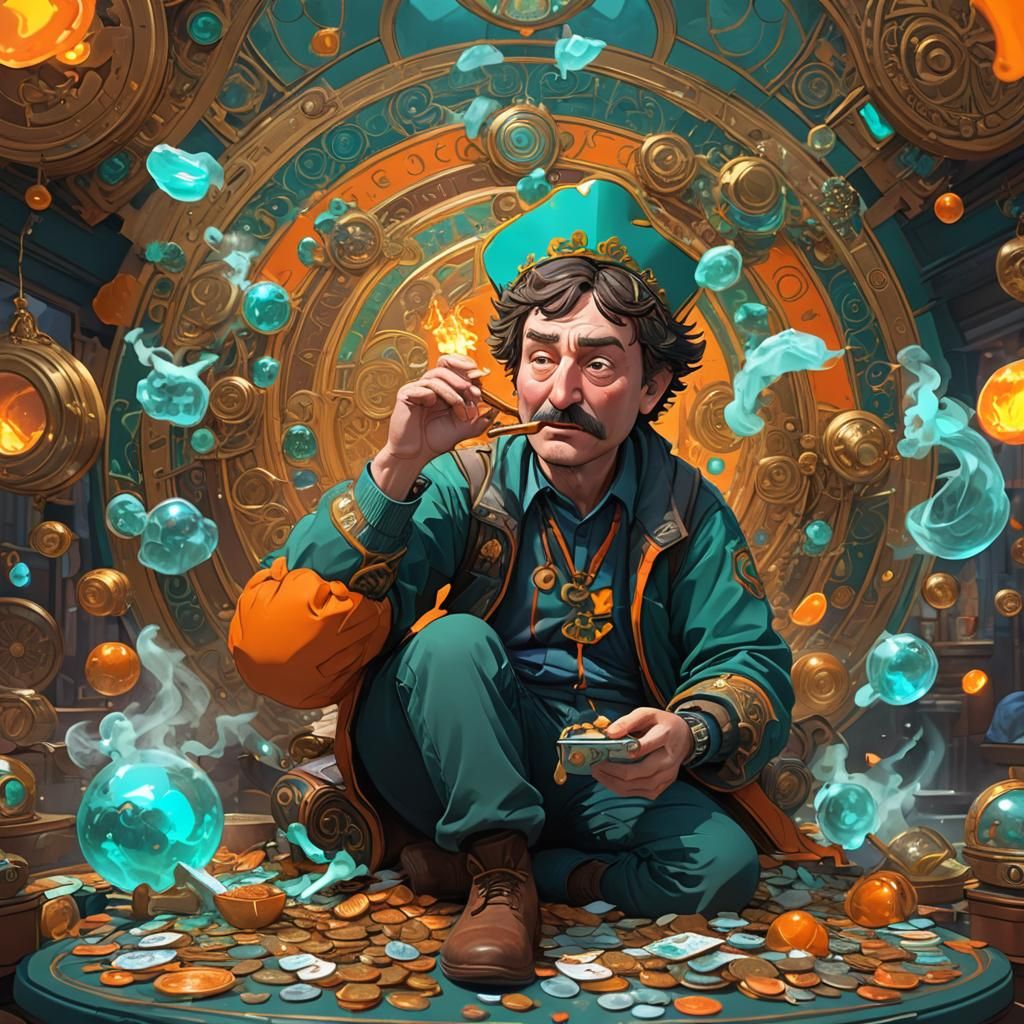 Randy Marsh Bouncing on Growth, Detailed Digital Art