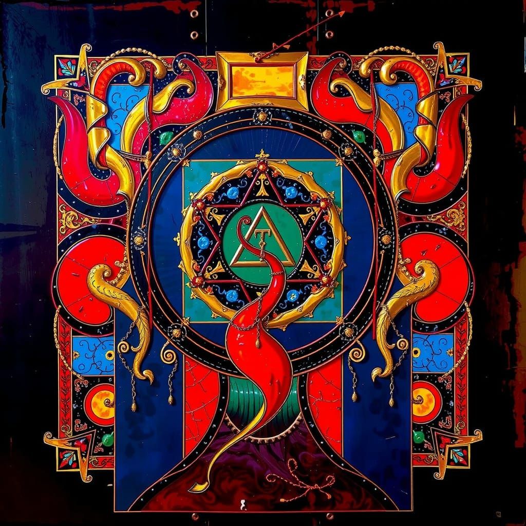 Bold Abstract Geometric Shapes in Contrasting Colors