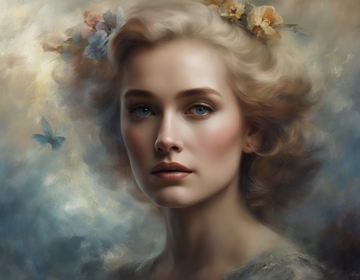 Eva Marie Saint Portrait in Impasto Chalk Art Style