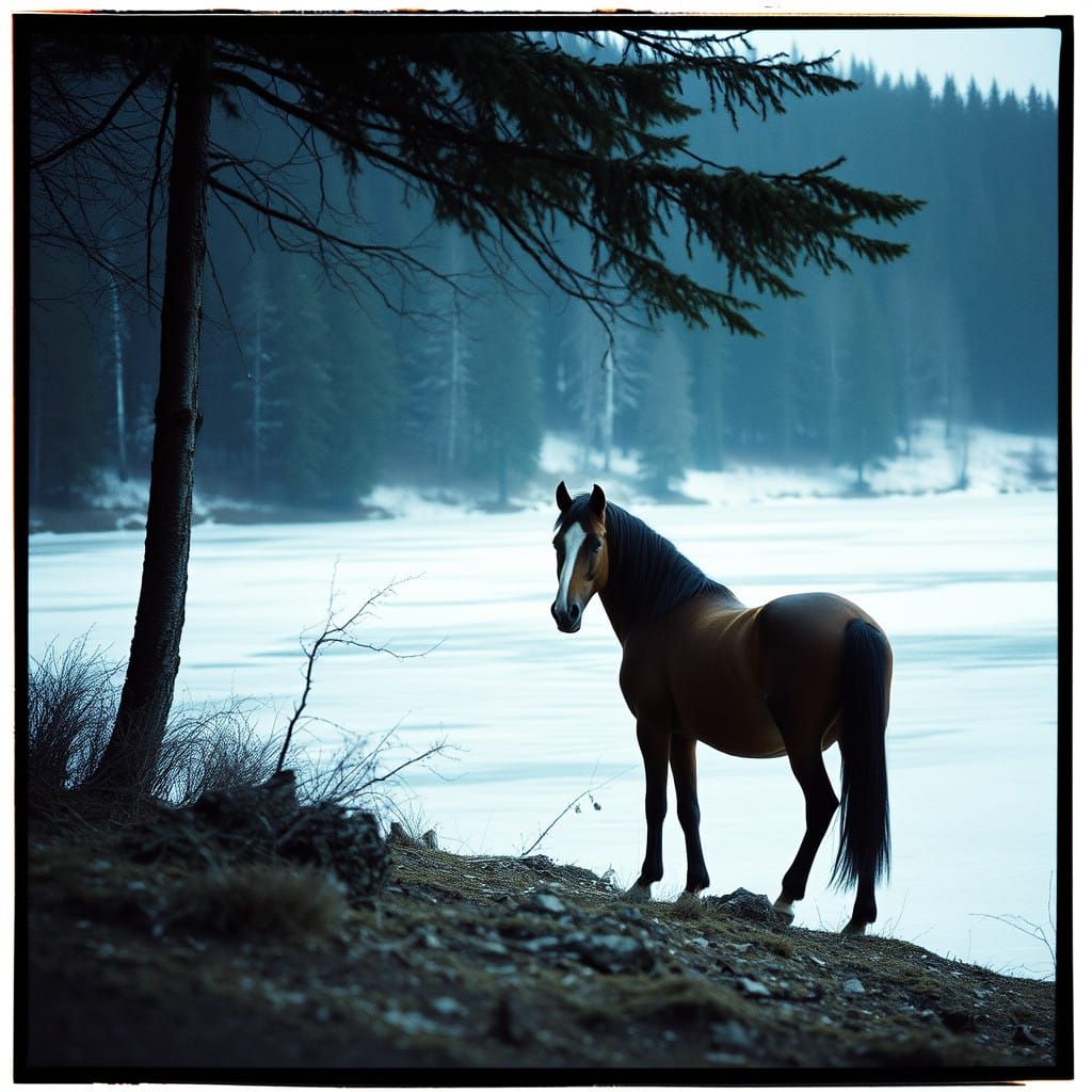 Epic Winter Wonderland on Frozen Lake