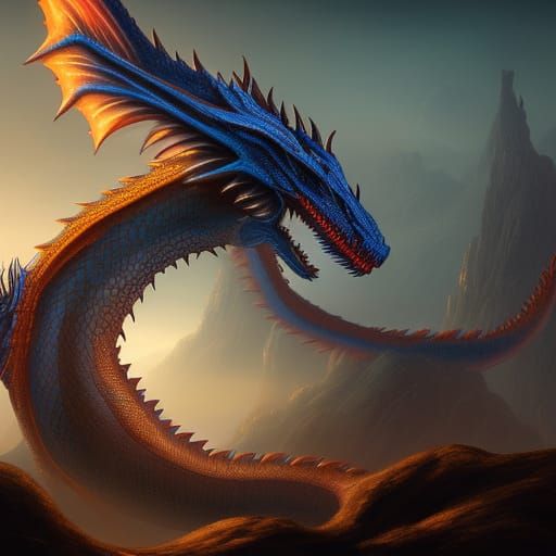 Infinity Dragon in Detailed Fantasy Concept Art