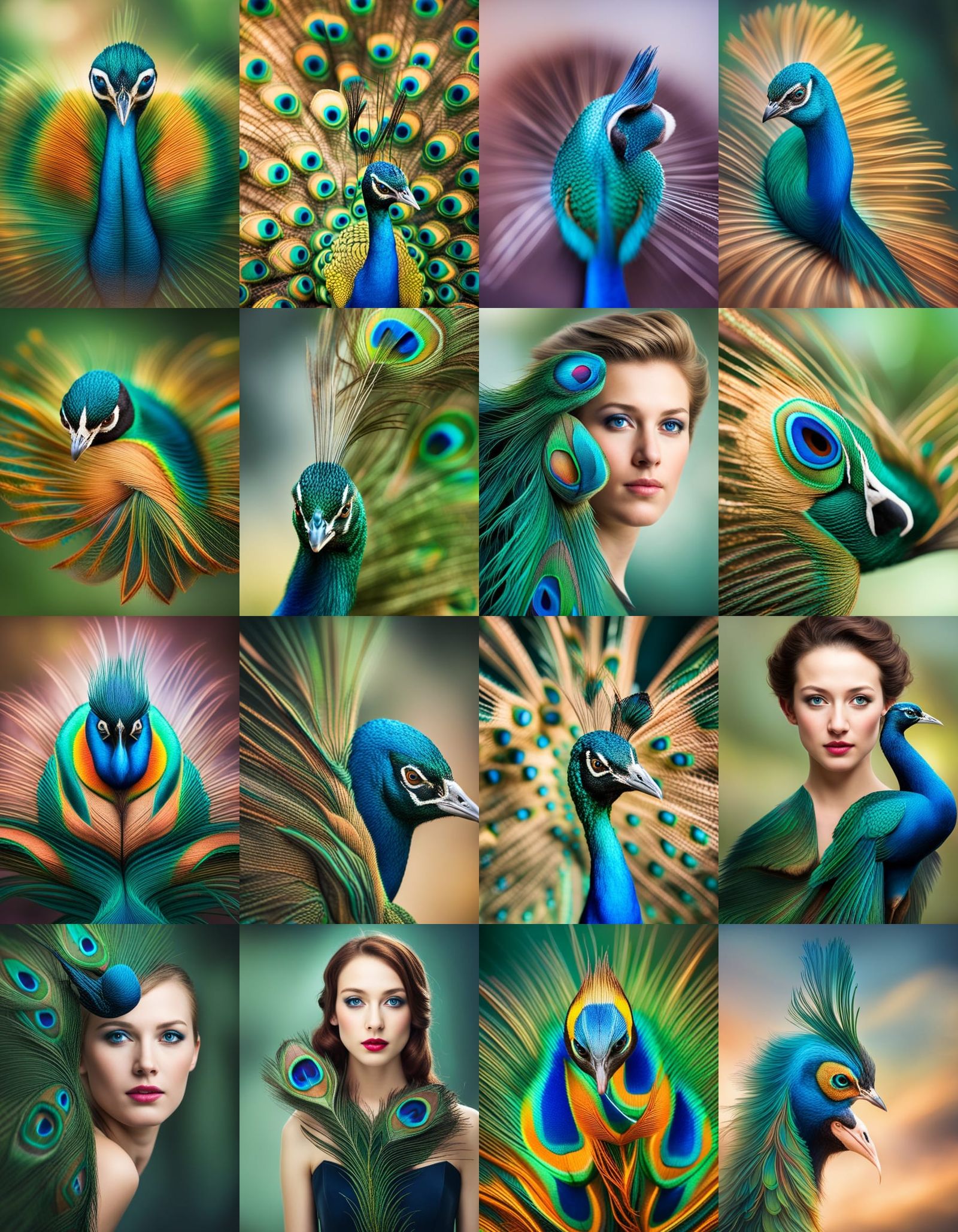 Majestic Peacock Portrait in Natural Light