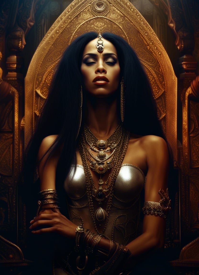 Akasha, Queen of the Damned: Epic Digital Painting