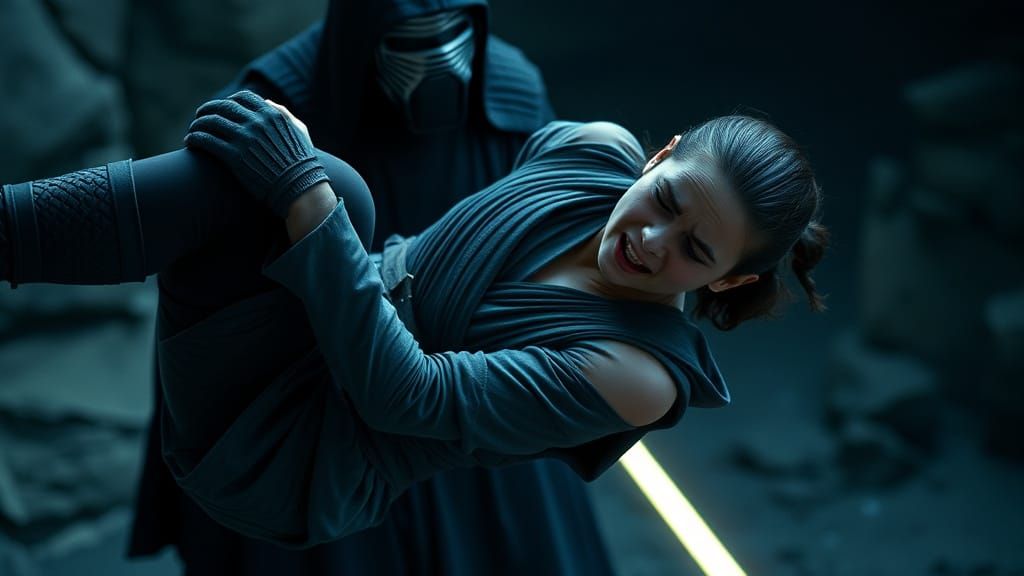 Rey Skywalker Confronts Kylo Ren in Cinematic Dark Side Show...